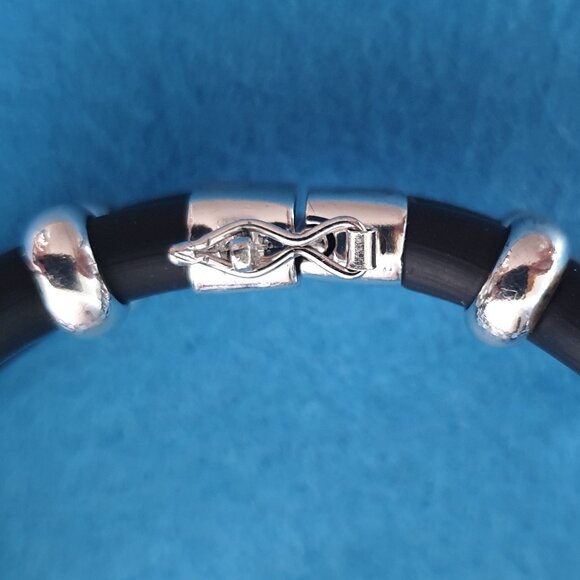 Bold Vintage Italy Erwin Pearl 925 Sterling Silver O-Link Statement Bracelet - Picture 5 of 13